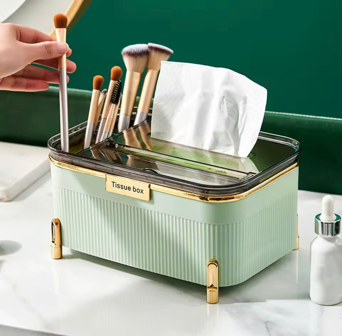 Multifunctional Plastic Vertical Tissue Box, Napkin Paper Container Desktop Organizer, Tissue Storage Box Multifunctional Plastic Vertical Tissue Box, Napkin Paper Container Desktop Organizer, Tissue Storage Box